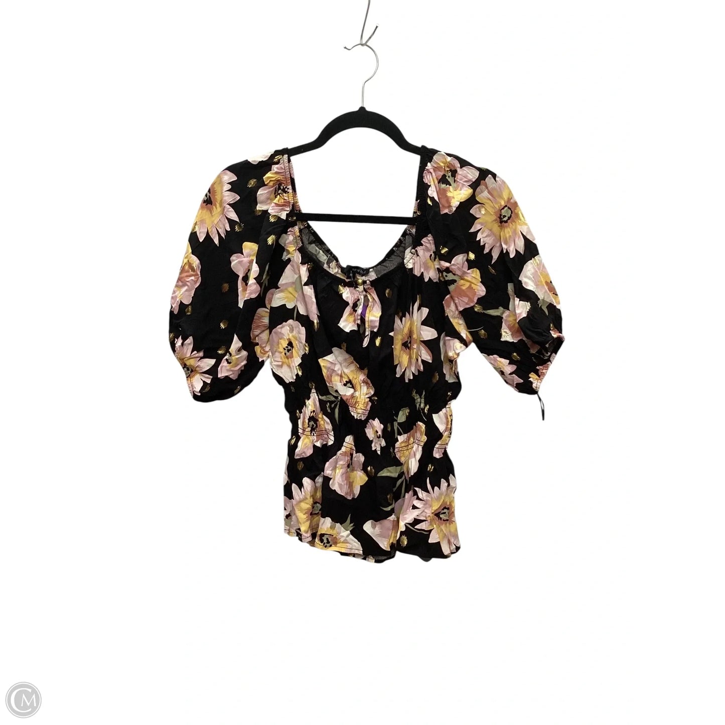 Top Short Sleeve By Harve Bernard In Floral Print, Size: M