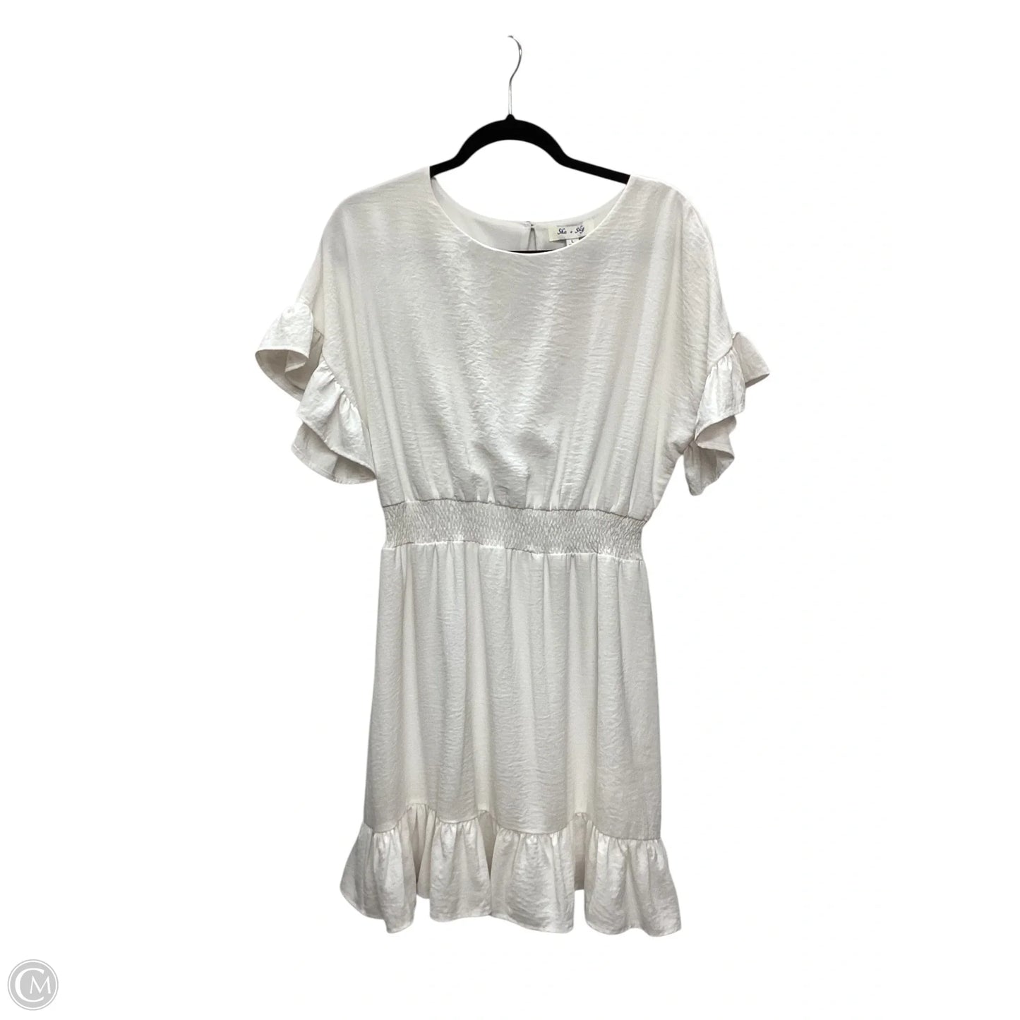 Dress Casual Midi By She + Sky In White, Size: L