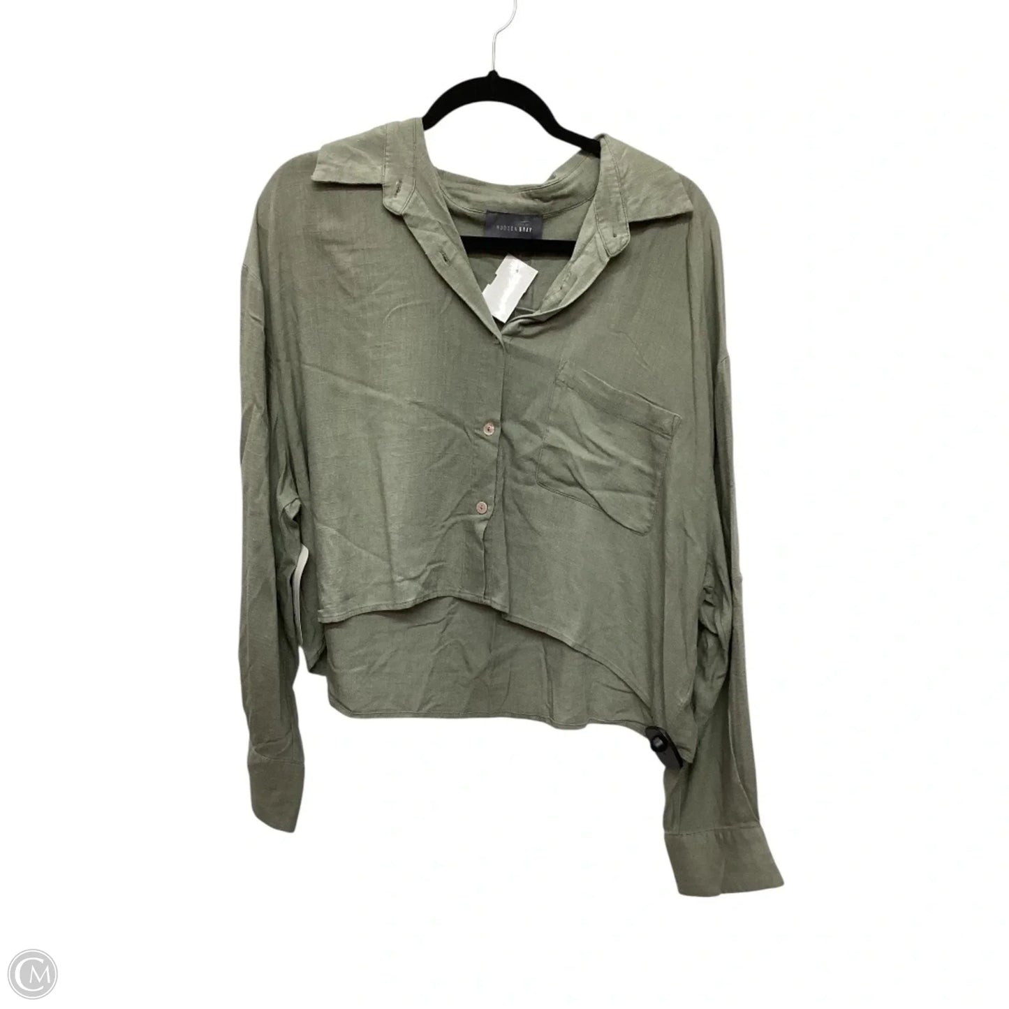 Top Long Sleeve By Clothes Mentor In Green, Size: M