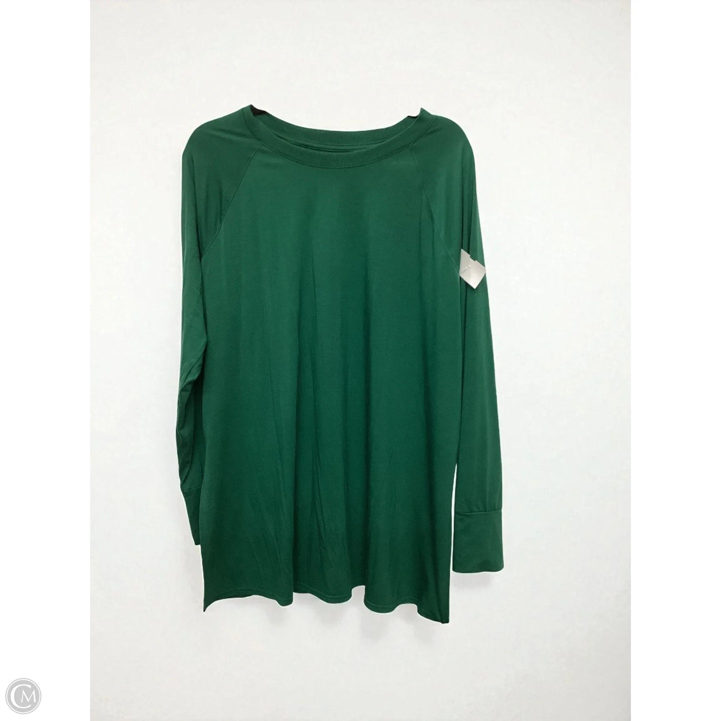 Athletic Top Long Sleeve Collar By Tek Gear In Green, Size: Xxl