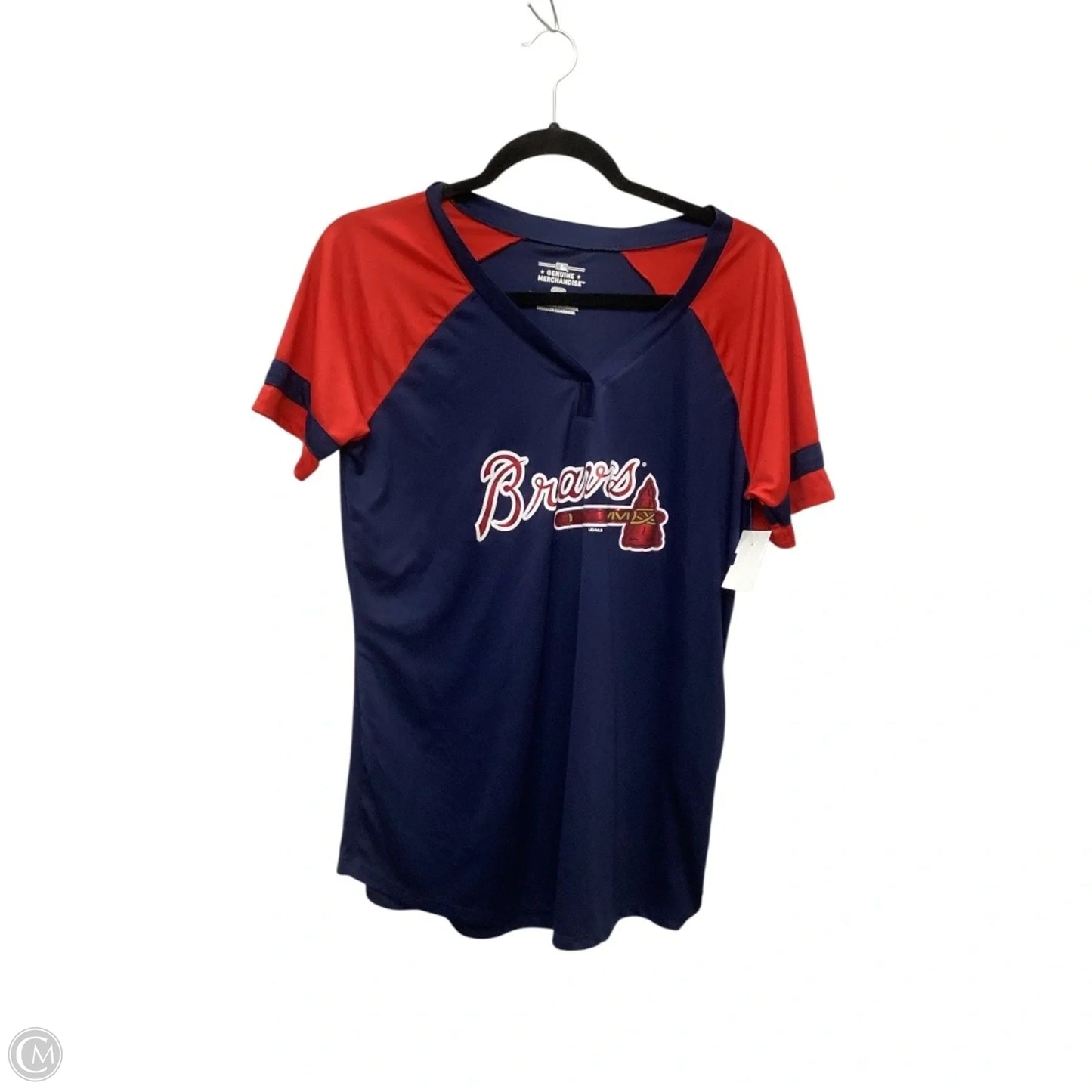 Top Short Sleeve By Genuine Merchandise In Navy, Size: L