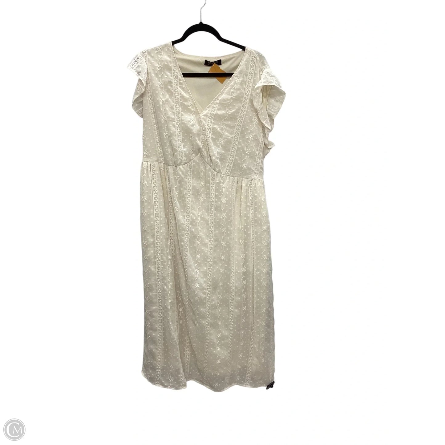 Dress Casual Maxi By Bloomchic In Cream, Size: 1x