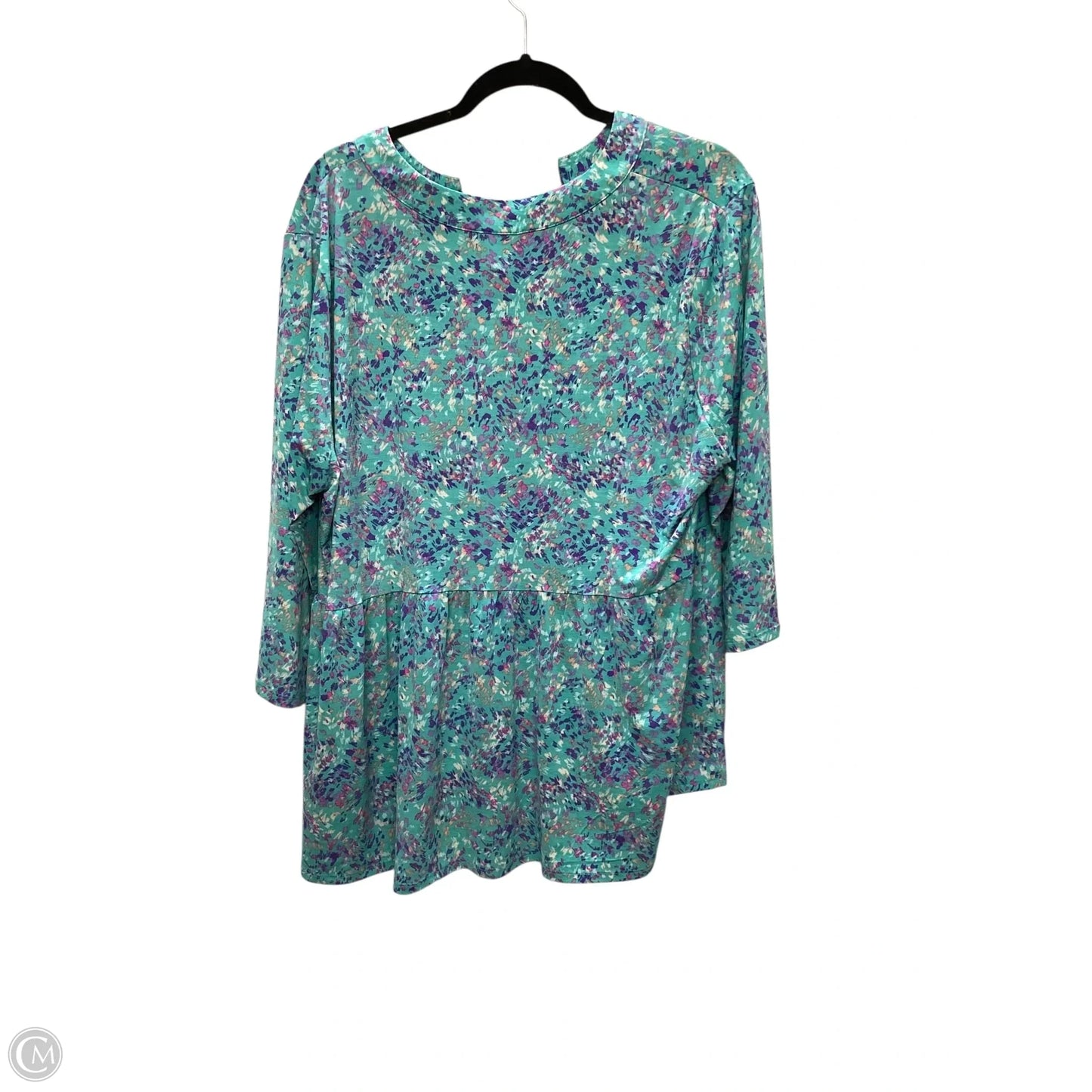 Top Long Sleeve By Cmc In Blue, Size: 2x