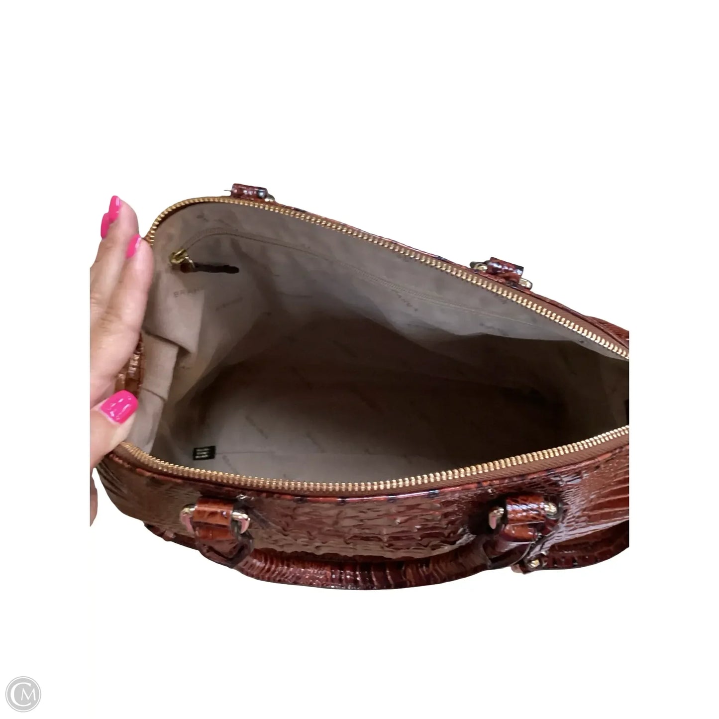 Handbag Designer By Brahmin, Size: Large