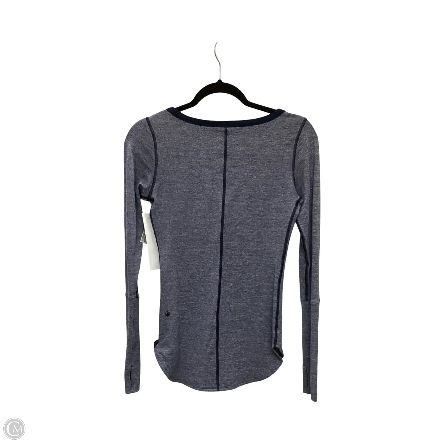 Athletic Top Long Sleeve Crewneck By Lululemon In Blue, Size: 6