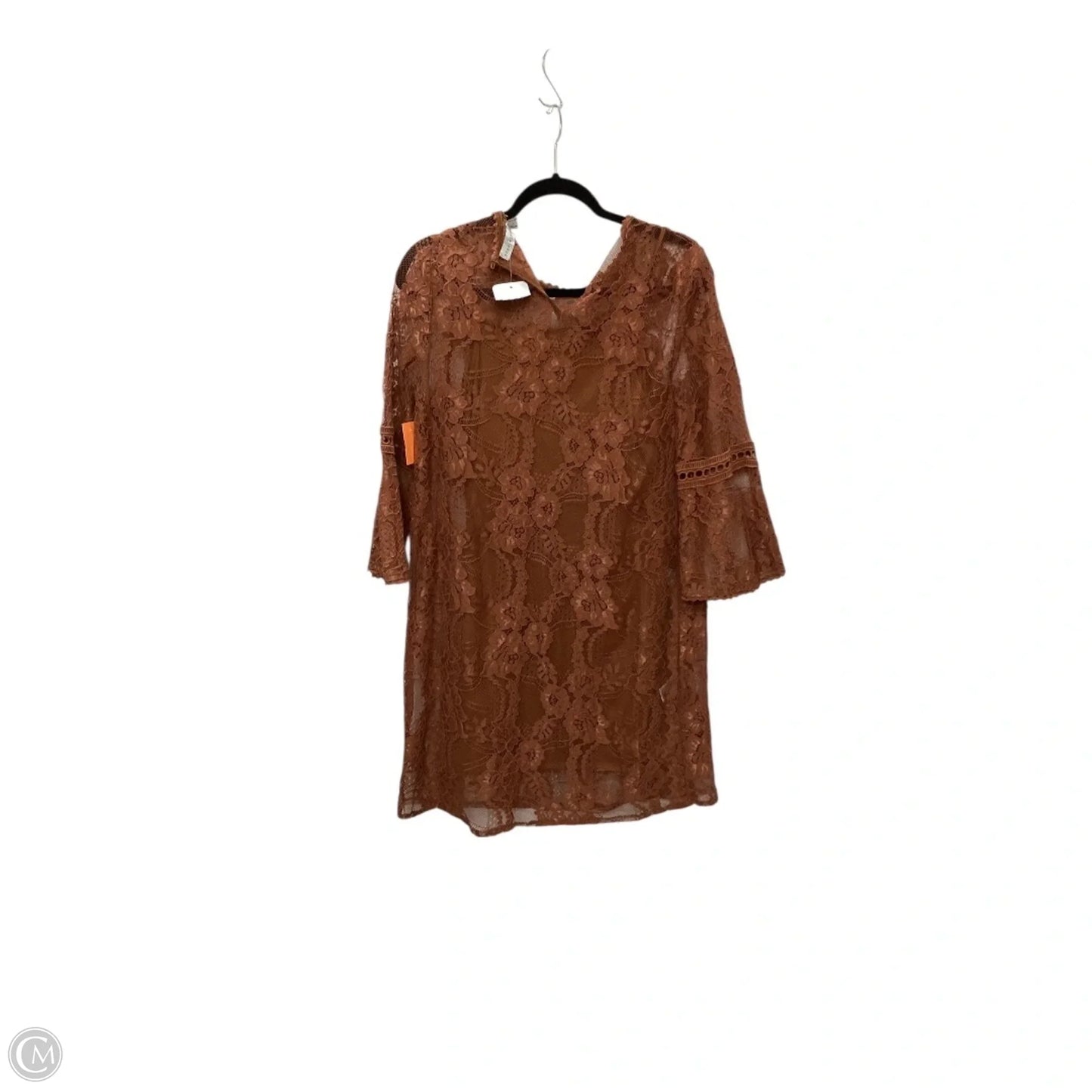 Dress Casual Midi By Paper Crane In Brown, Size: L