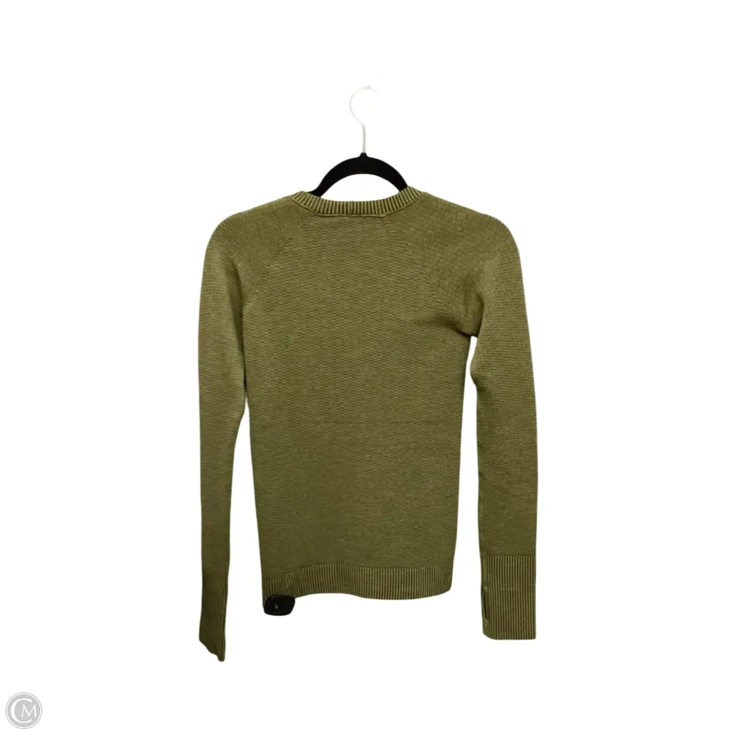 Athletic Top Long Sleeve Crewneck By Lululemon In Green, Size: 6