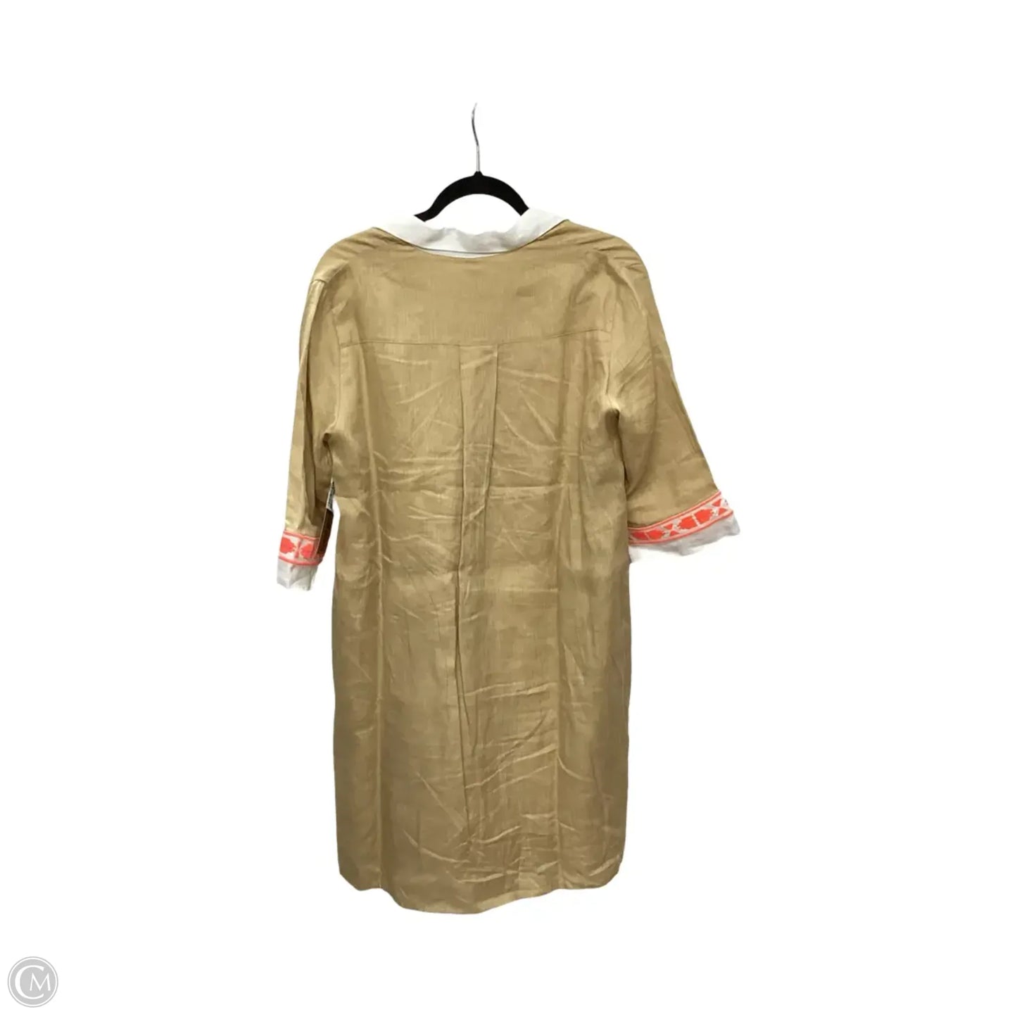 Designer Dress Casual Short By Vilagallo In Tan, Size: 12