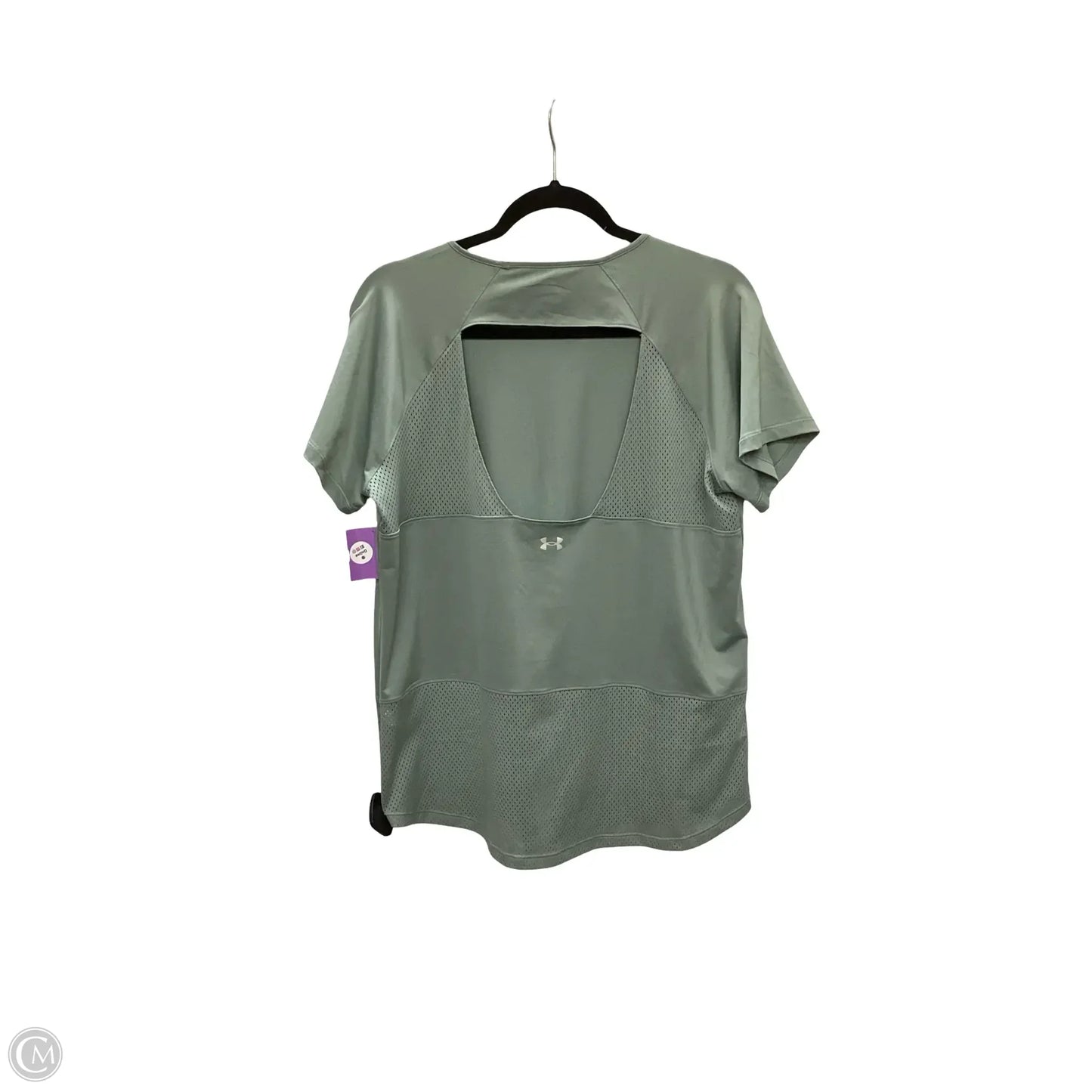 Athletic Top Short Sleeve By Under Armour In Green, Size: Xl