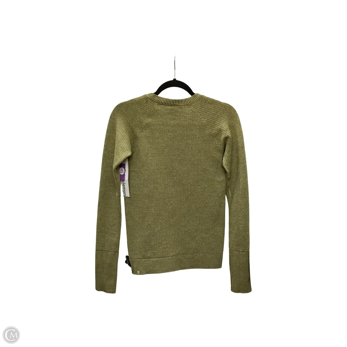 Athletic Top Long Sleeve Crewneck By Lululemon In Green, Size: 6