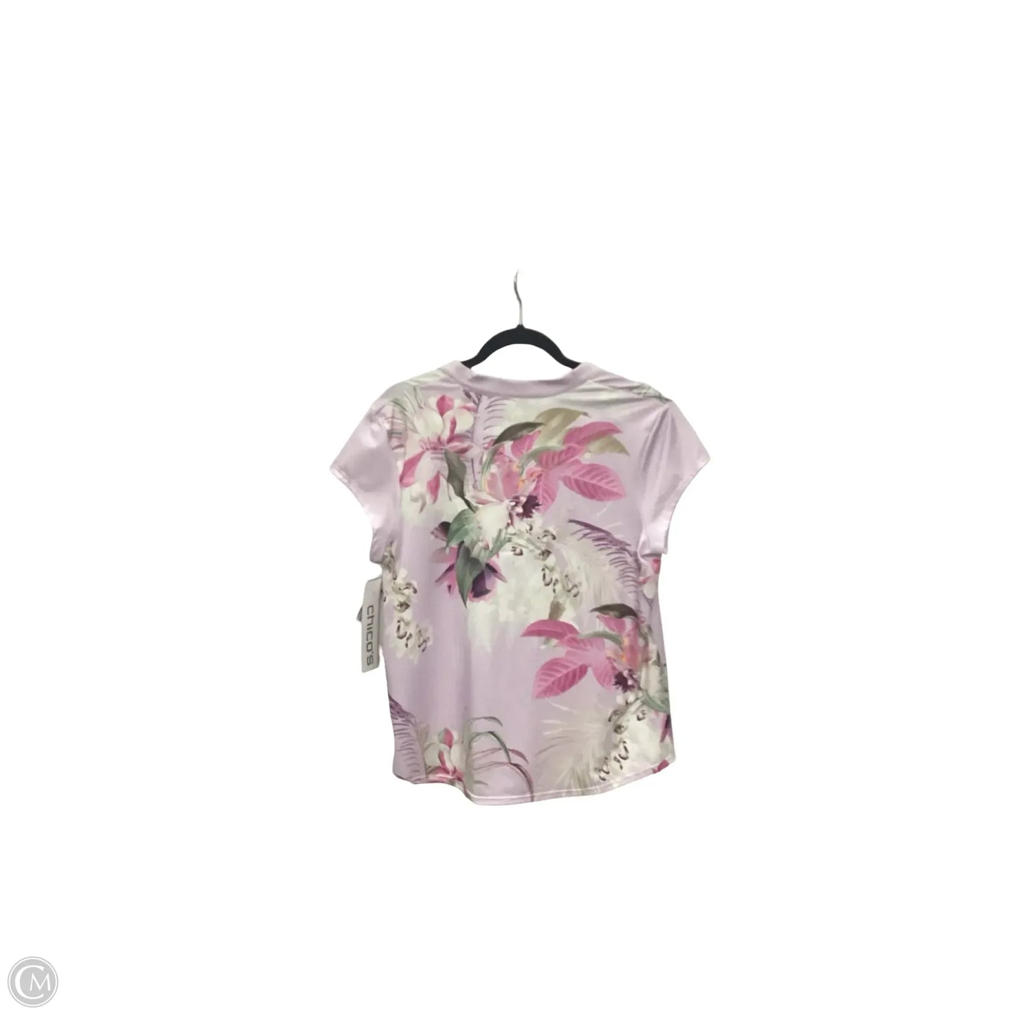 Blouse Short Sleeve By Chicos In Purple, Size: M