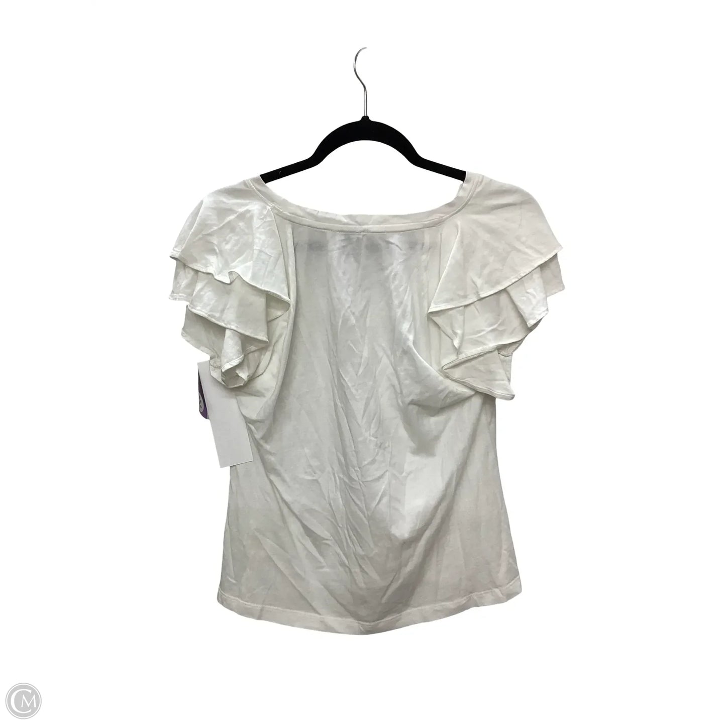 Top Short Sleeve Basic By Anthropologie In White, Size: L
