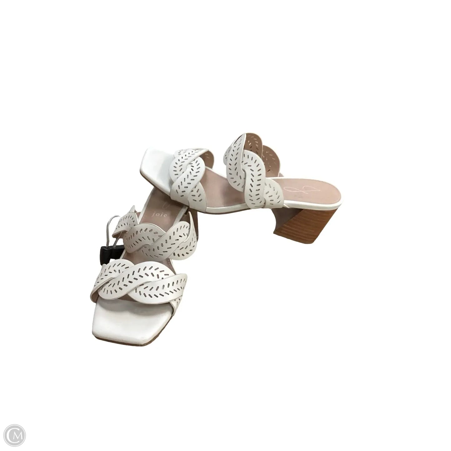 Sandals Heels Block By Joie In Cream, Size: 6.5