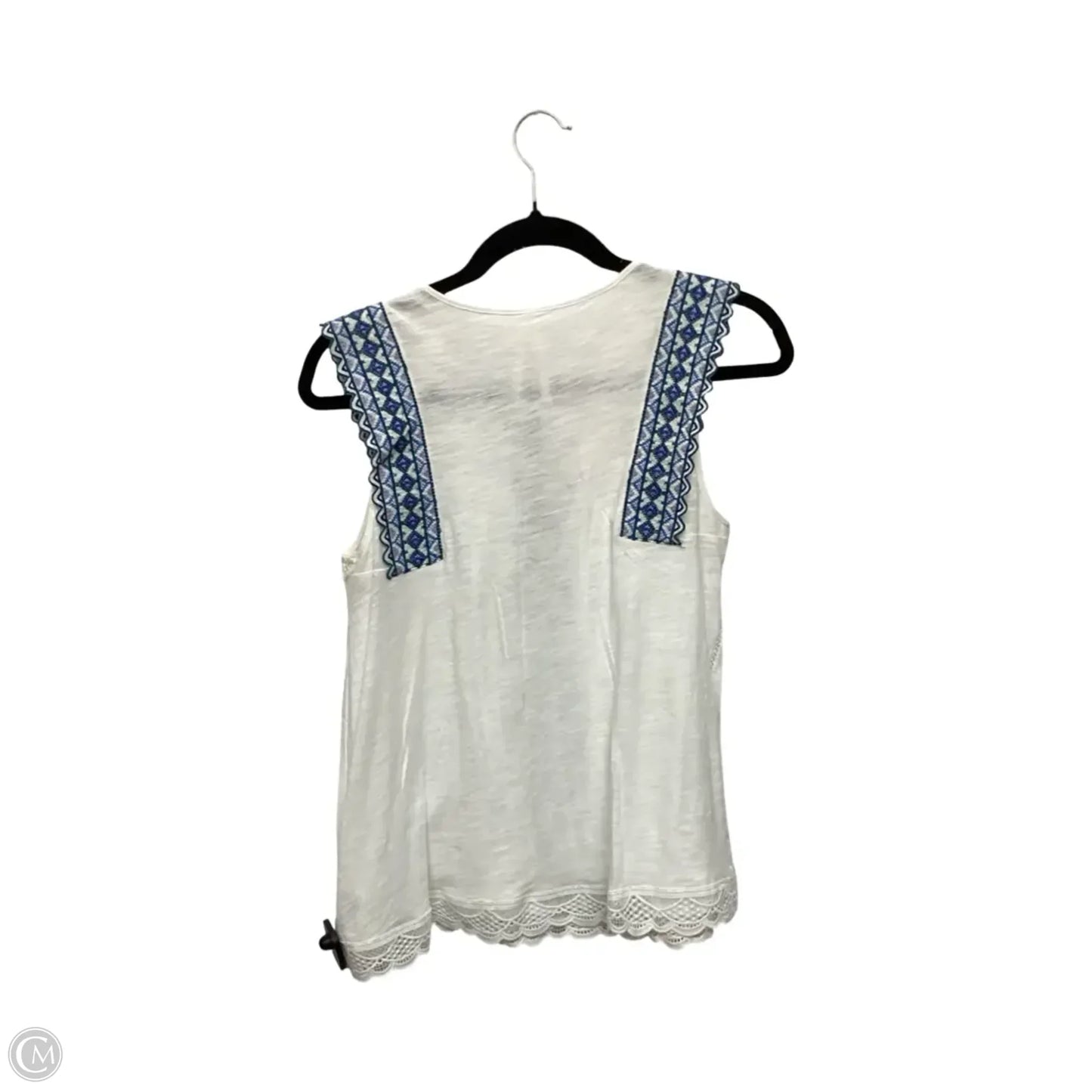Top Sleeveless By Anthropologie In White, Size: S