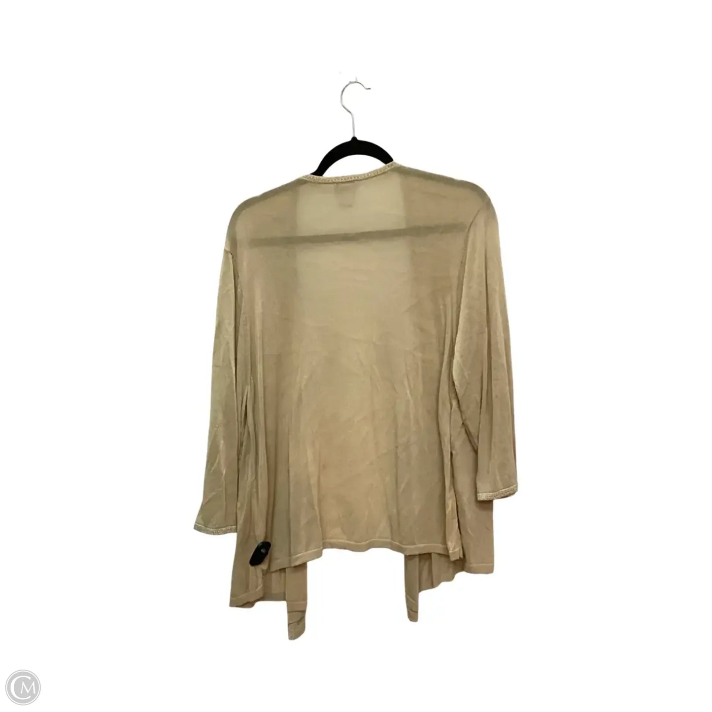 Cardigan By Chicos In Tan, Size: Xxl