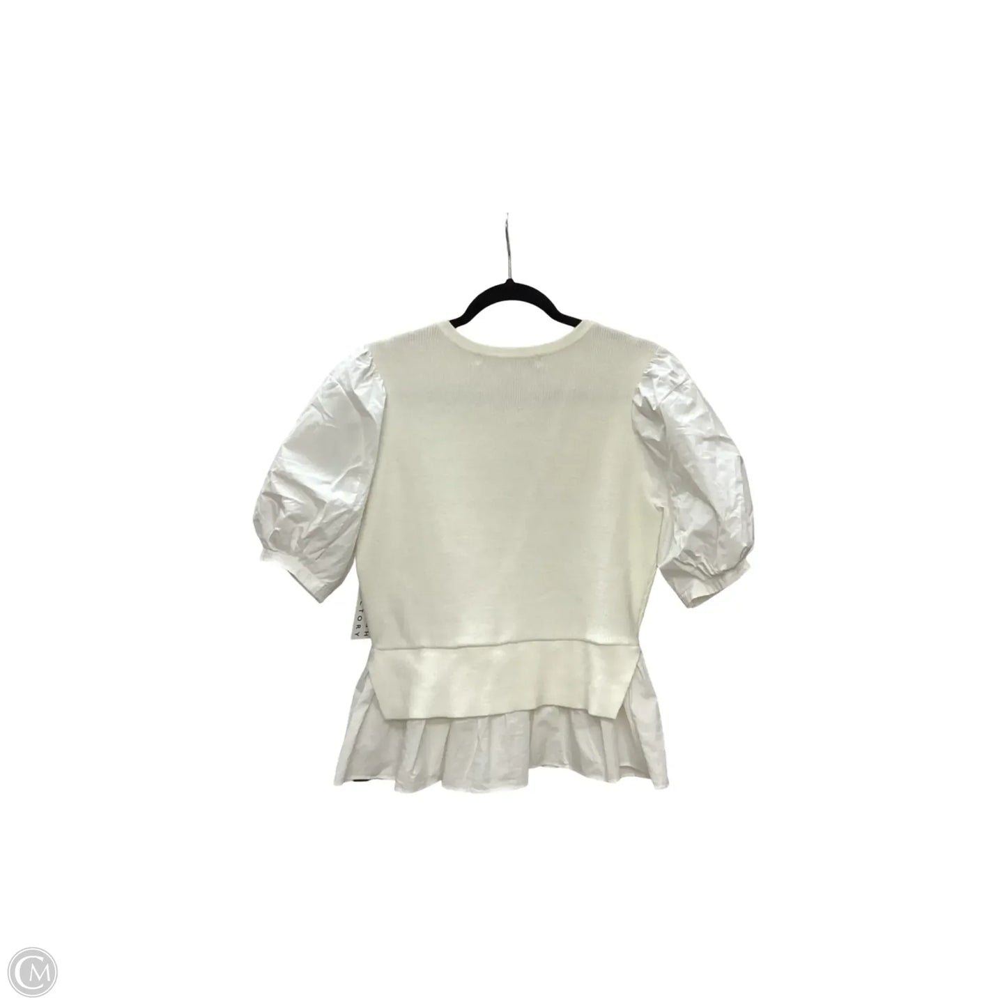 Blouse Short Sleeve By English Factory In Cream, Size: M