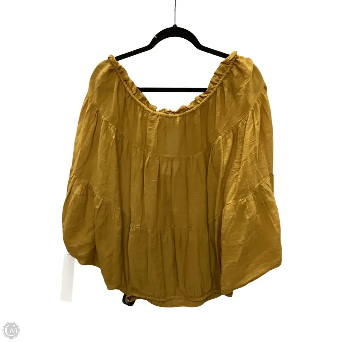 Blouse 3/4 Sleeve By Free People In Yellow, Size: S