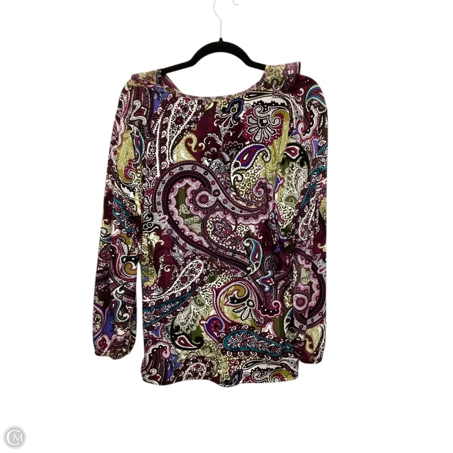 Top Long Sleeve By Chicos In Multi-colored, Size: L