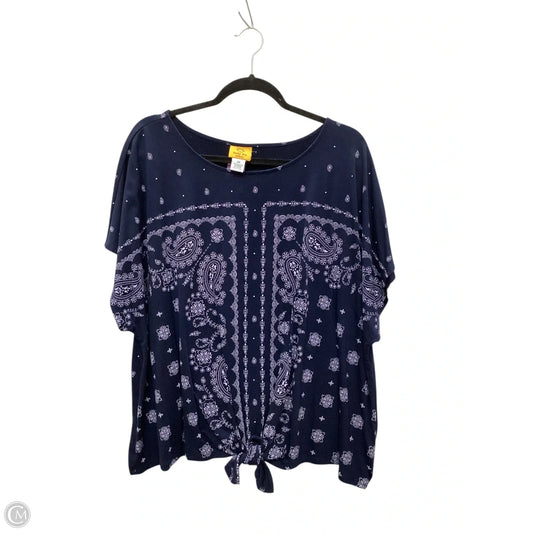 Top Short Sleeve By Ruby Rd In Blue, Size: 3x