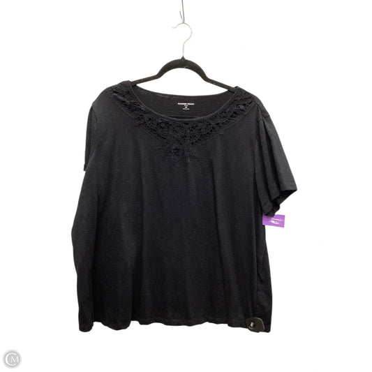 Top Short Sleeve By Allison Daley In Black, Size: 2x