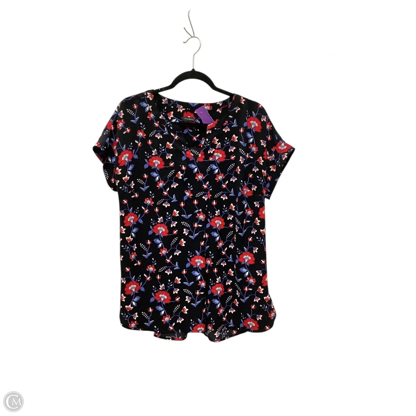 Top Short Sleeve By Talbots In Black, Size: M