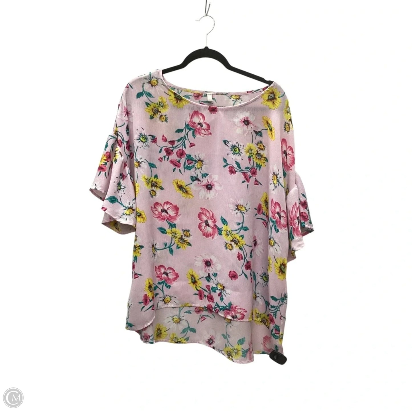 Top Short Sleeve By Clothes Mentor In Pink, Size: L