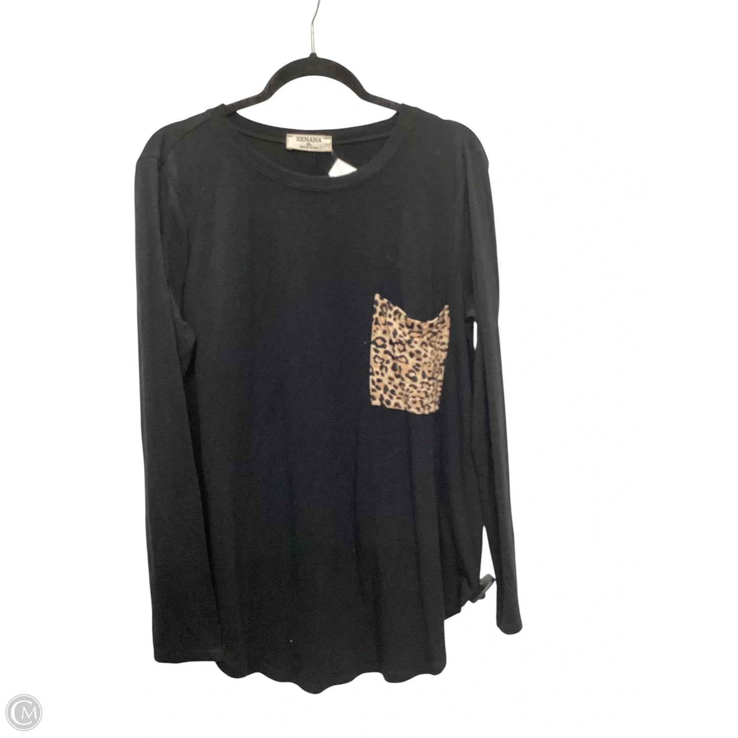Top Long Sleeve By Zenana Outfitters In Black, Size: Xl