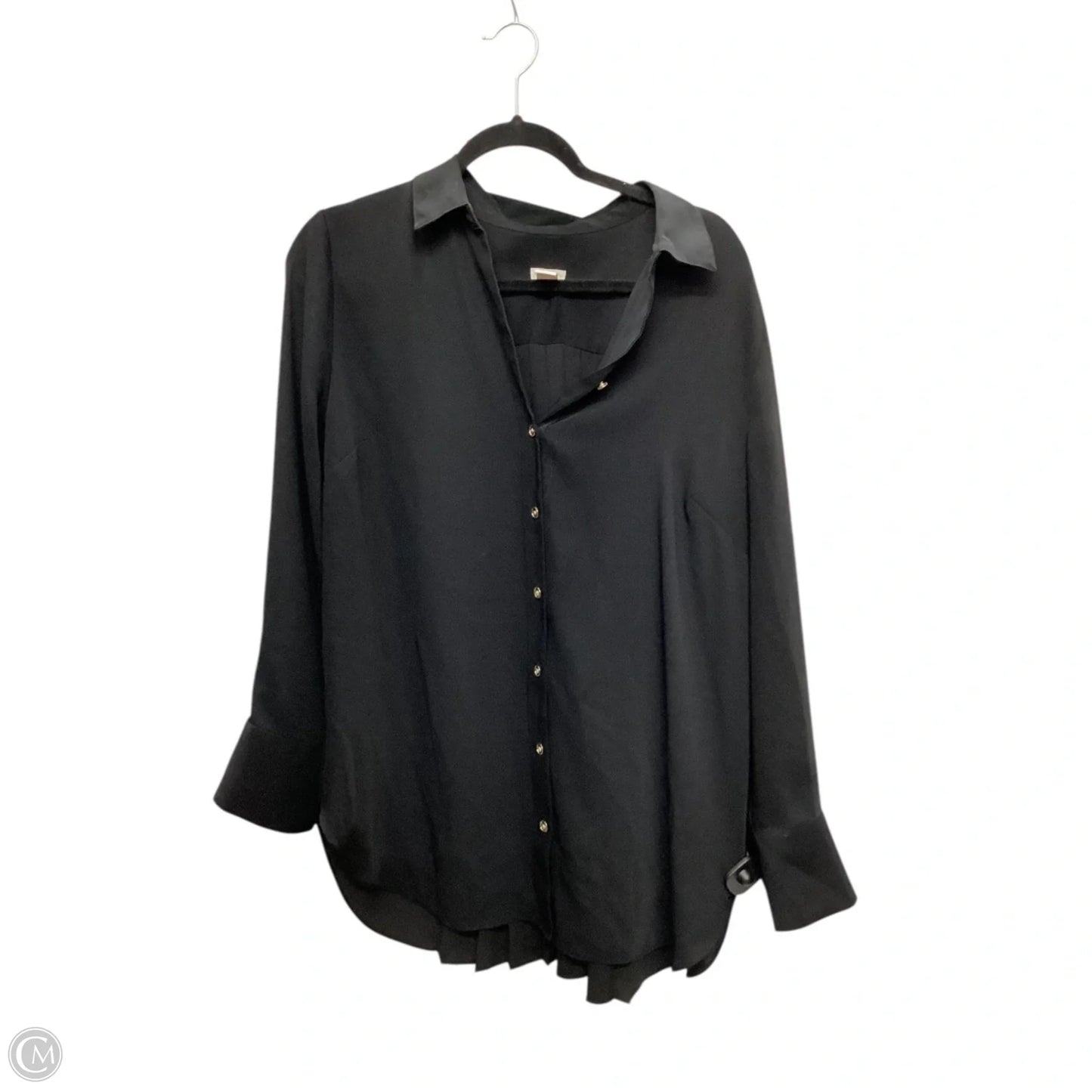 Blouse Long Sleeve By Chicos In Black, Size: L