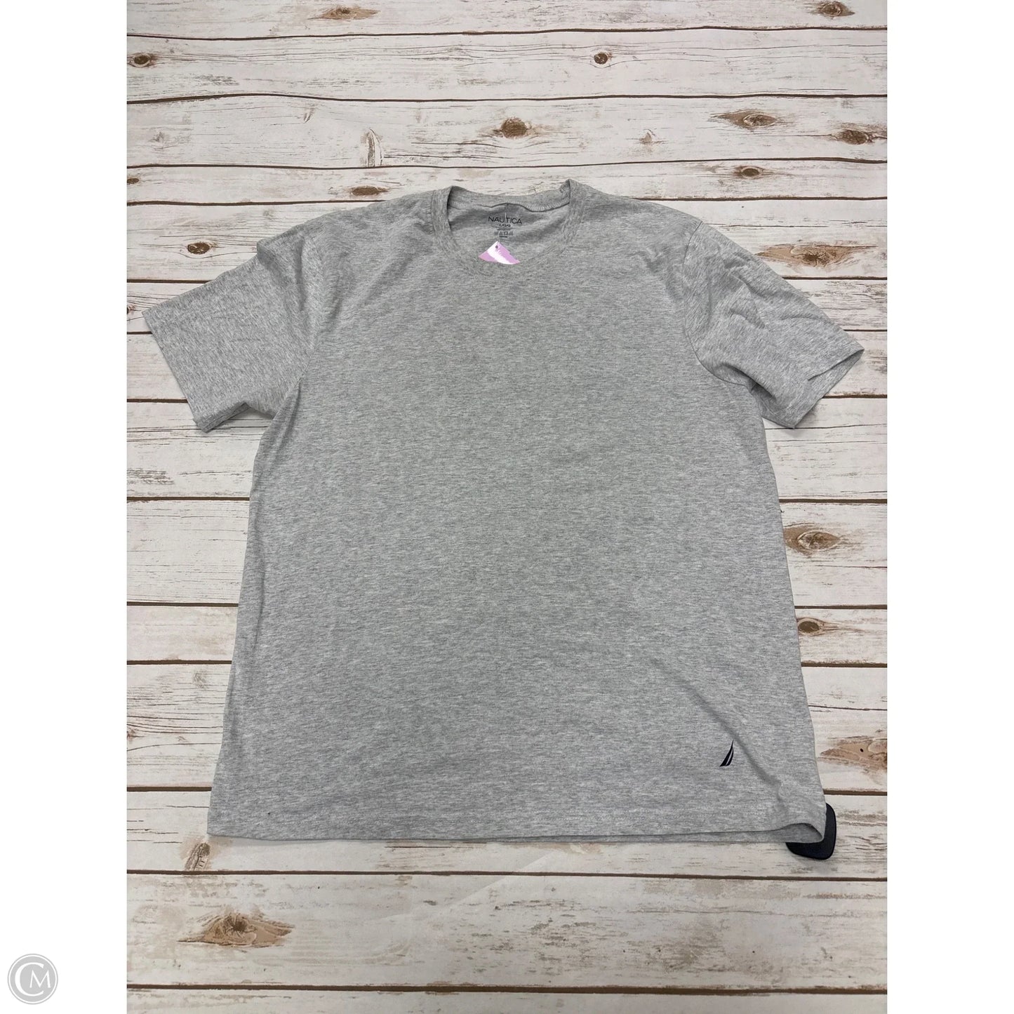 Top Short Sleeve By Nautica In Grey, Size: L