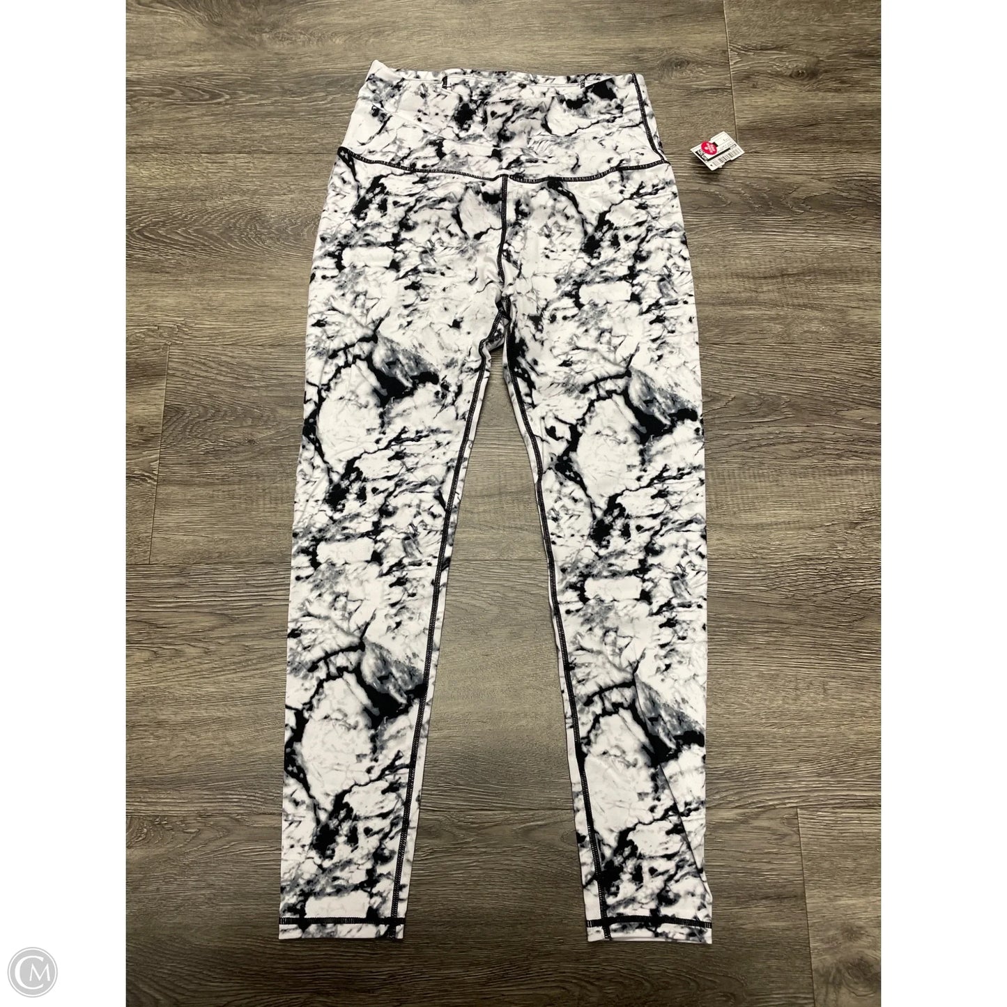 Athletic Leggings By Nike In Black & White, Size: S