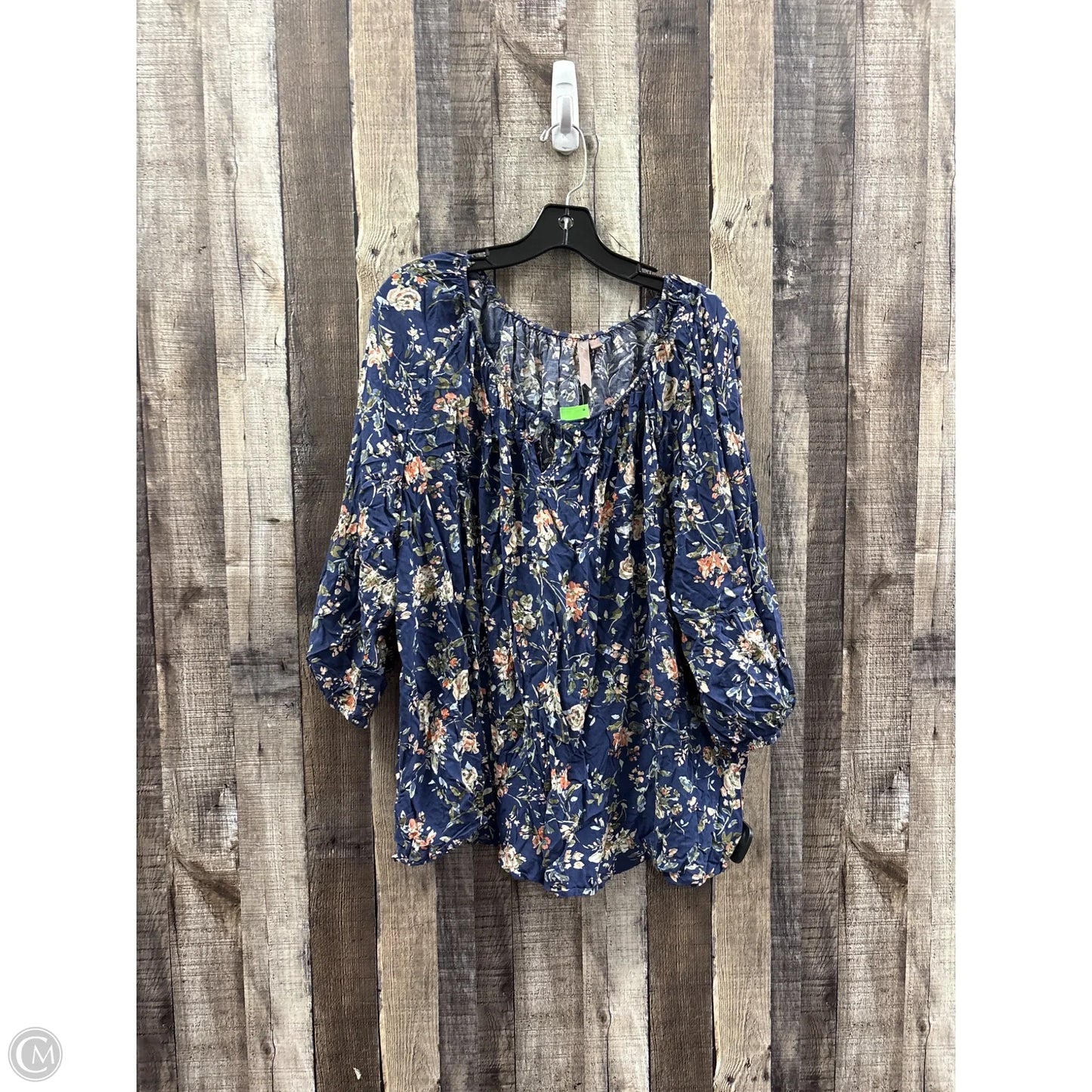 Top Long Sleeve By Cme In Floral Print, Size: 3x