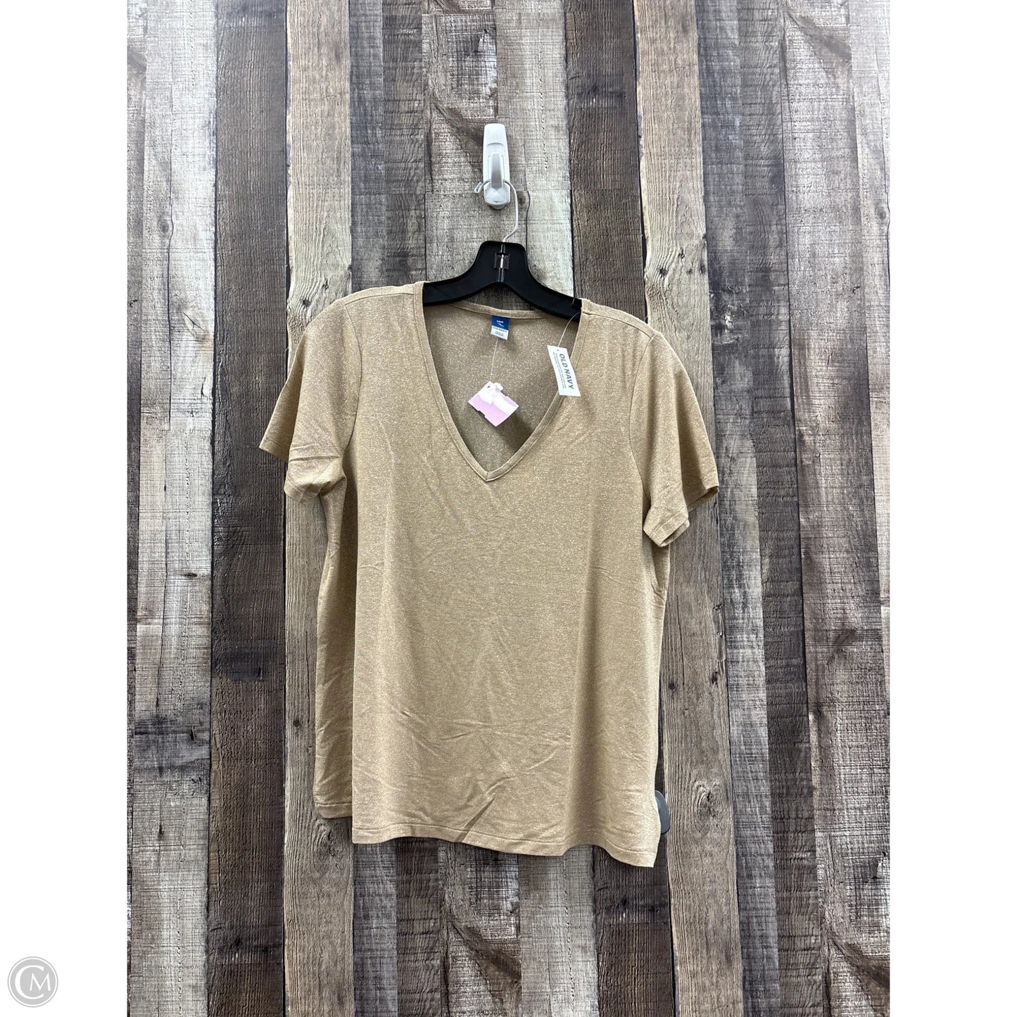Top Short Sleeve By Old Navy In Gold, Size: S