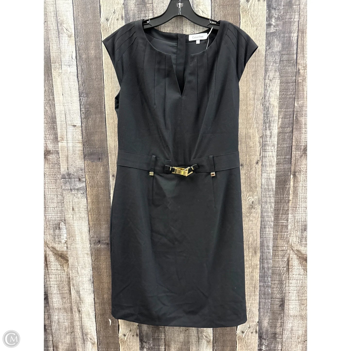 Dress Casual Midi By Calvin Klein In Black, Size: 10