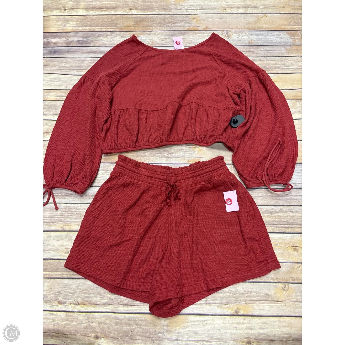 Shorts Set By Aerie In Red, Size: S
