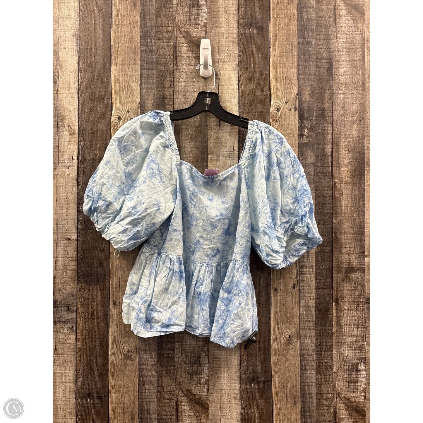 Top Short Sleeve By Cme In Tie Dye Print, Size: M