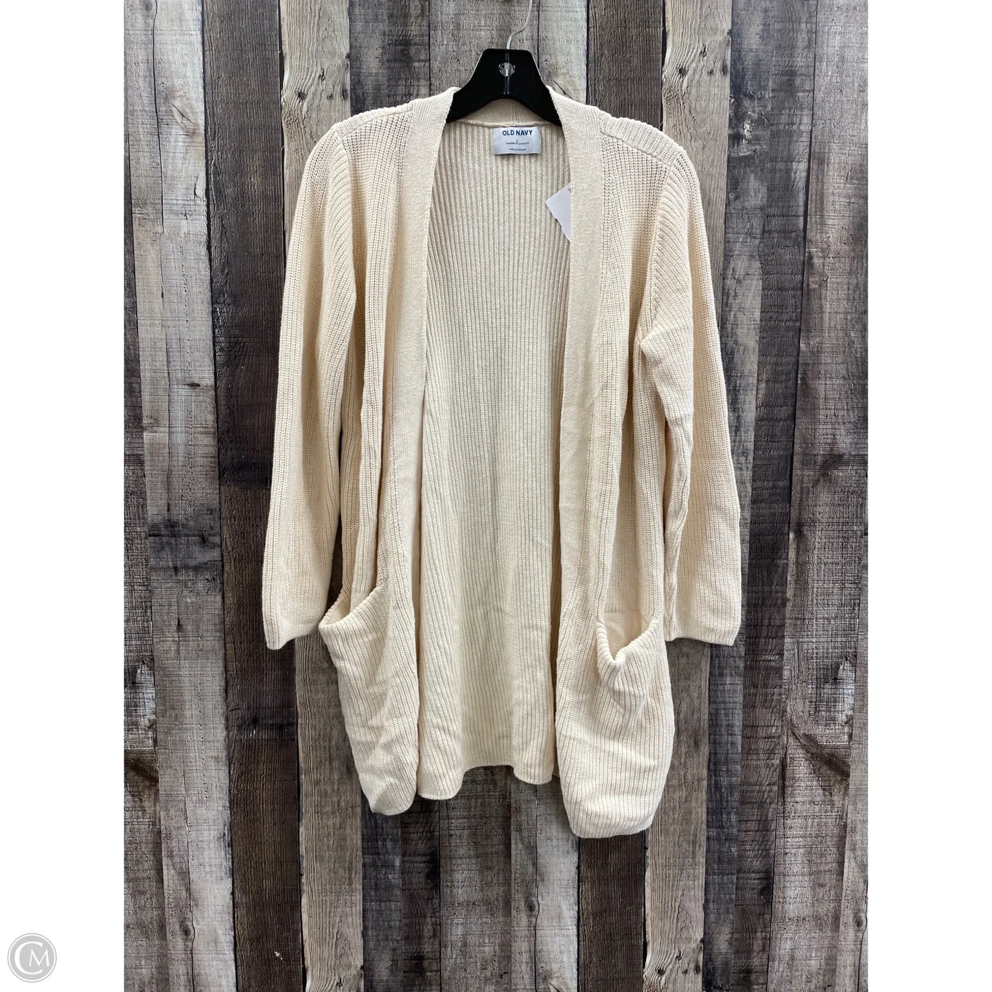 Sweater Cardigan By Old Navy In Cream, Size: S