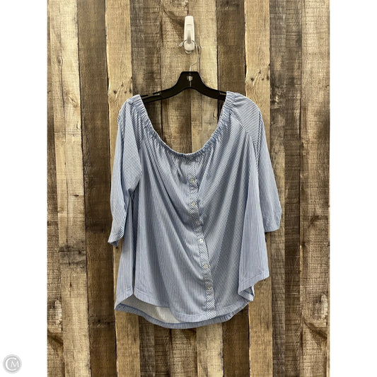 Top Short Sleeve By Cme In Striped Pattern, Size: 2x