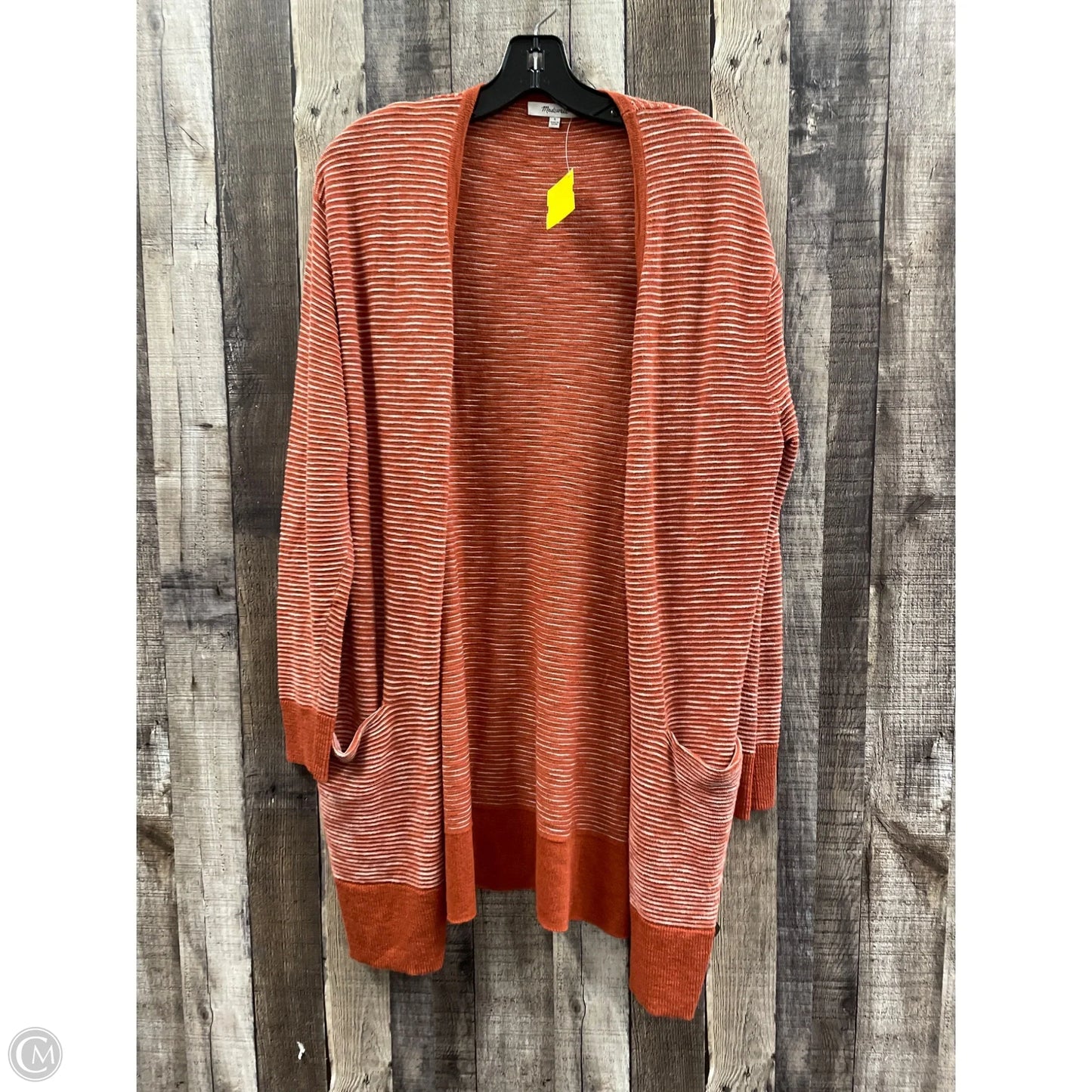 Sweater Cardigan By Madewell In Striped Pattern, Size: S