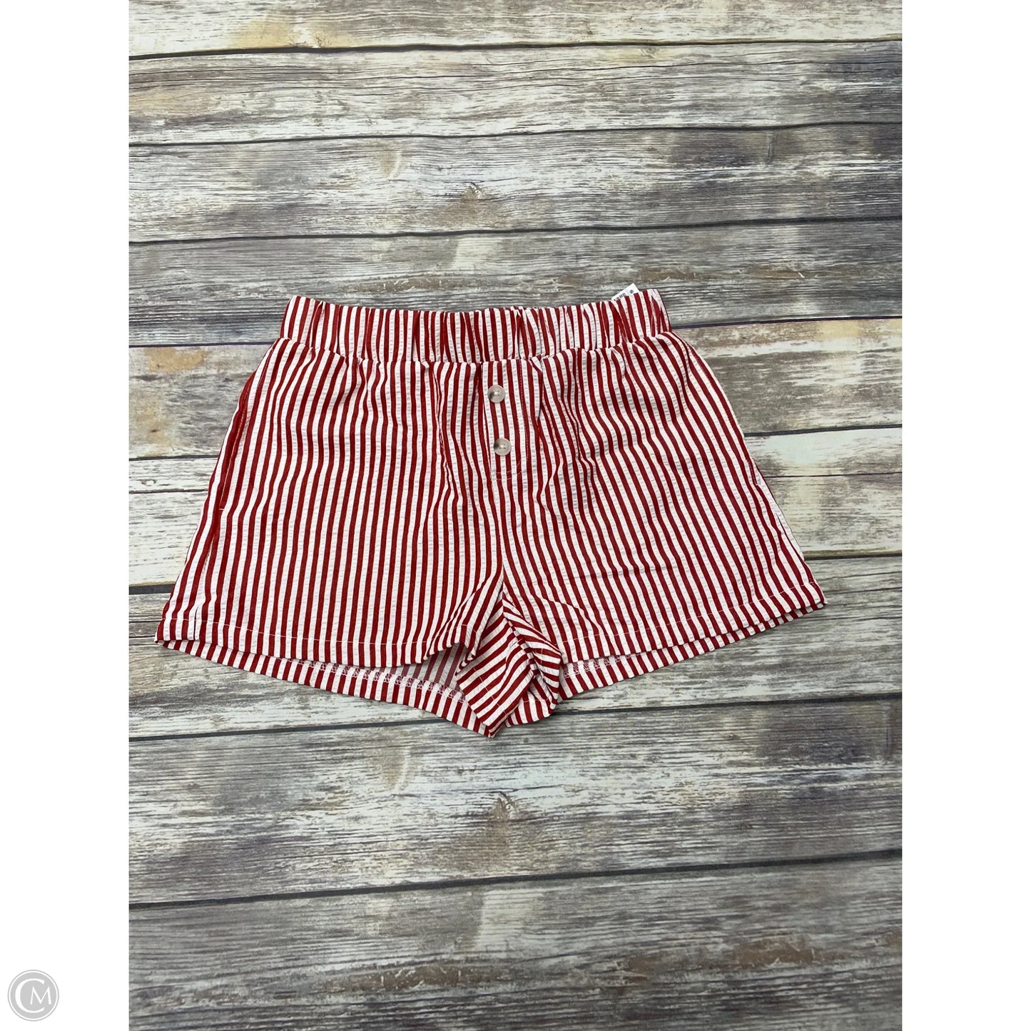Shorts By Happily Grey In Striped Pattern, Size: S
