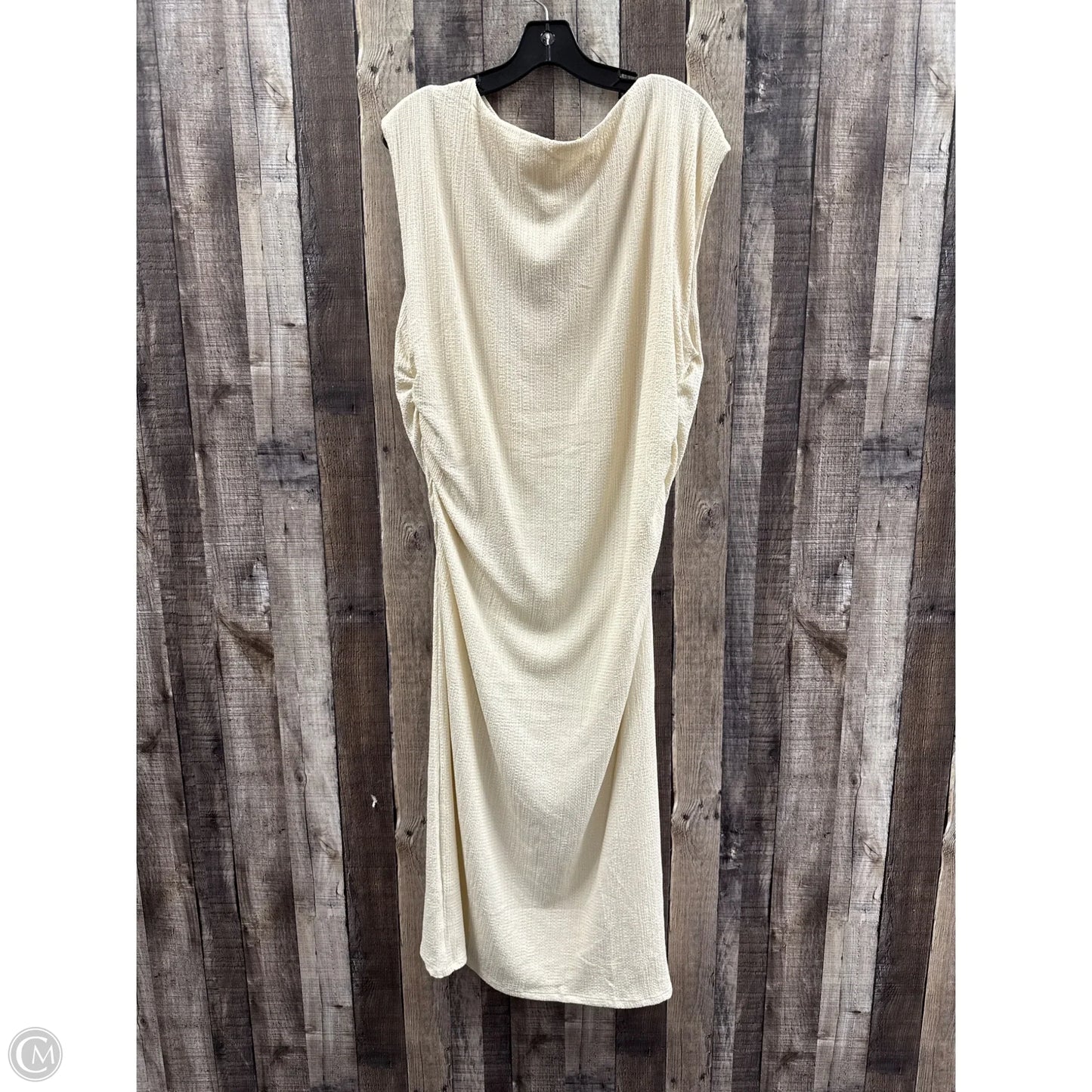 Dress Casual Midi By H&m In Cream, Size: Xxl