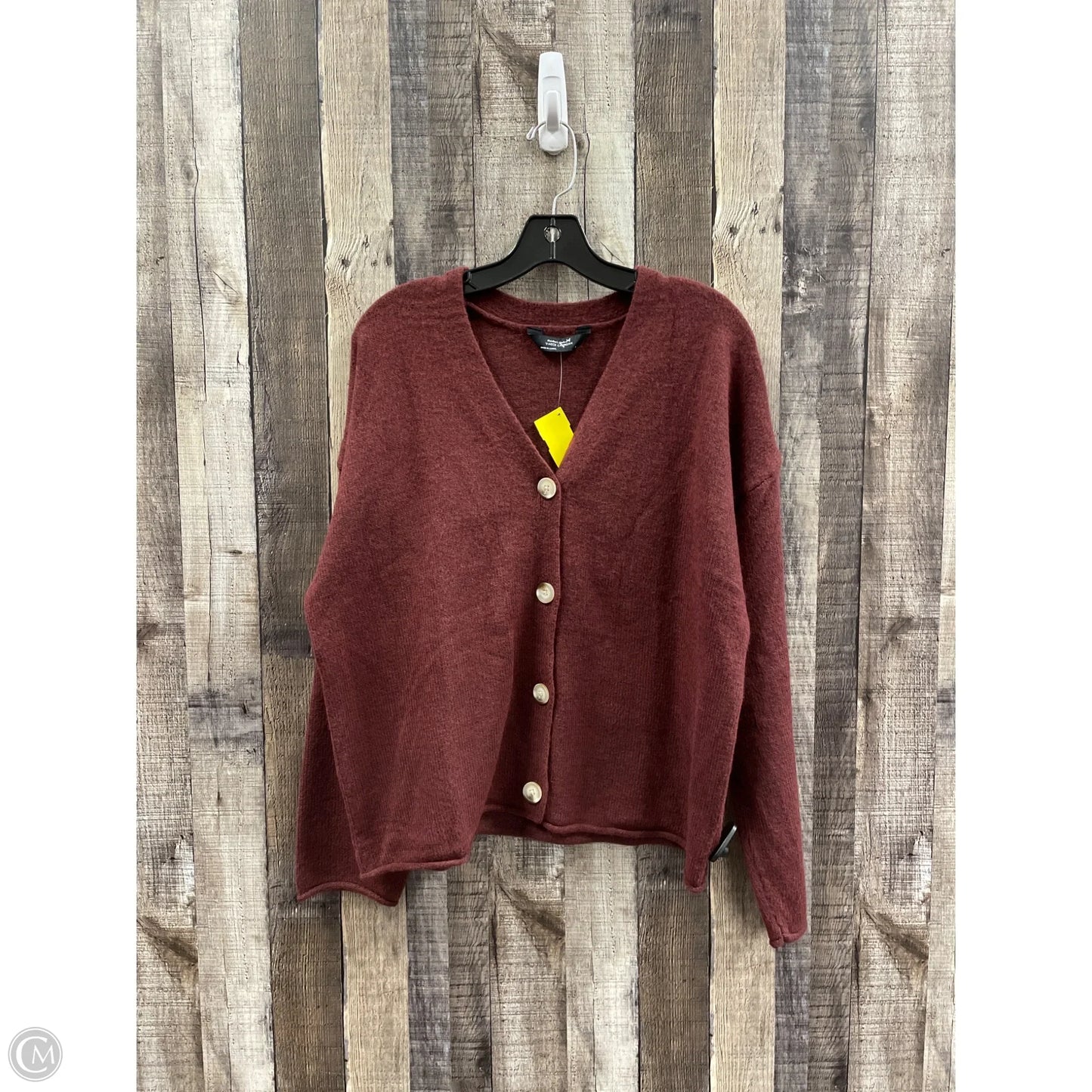 Sweater Cardigan By Members Mark In Red, Size: L