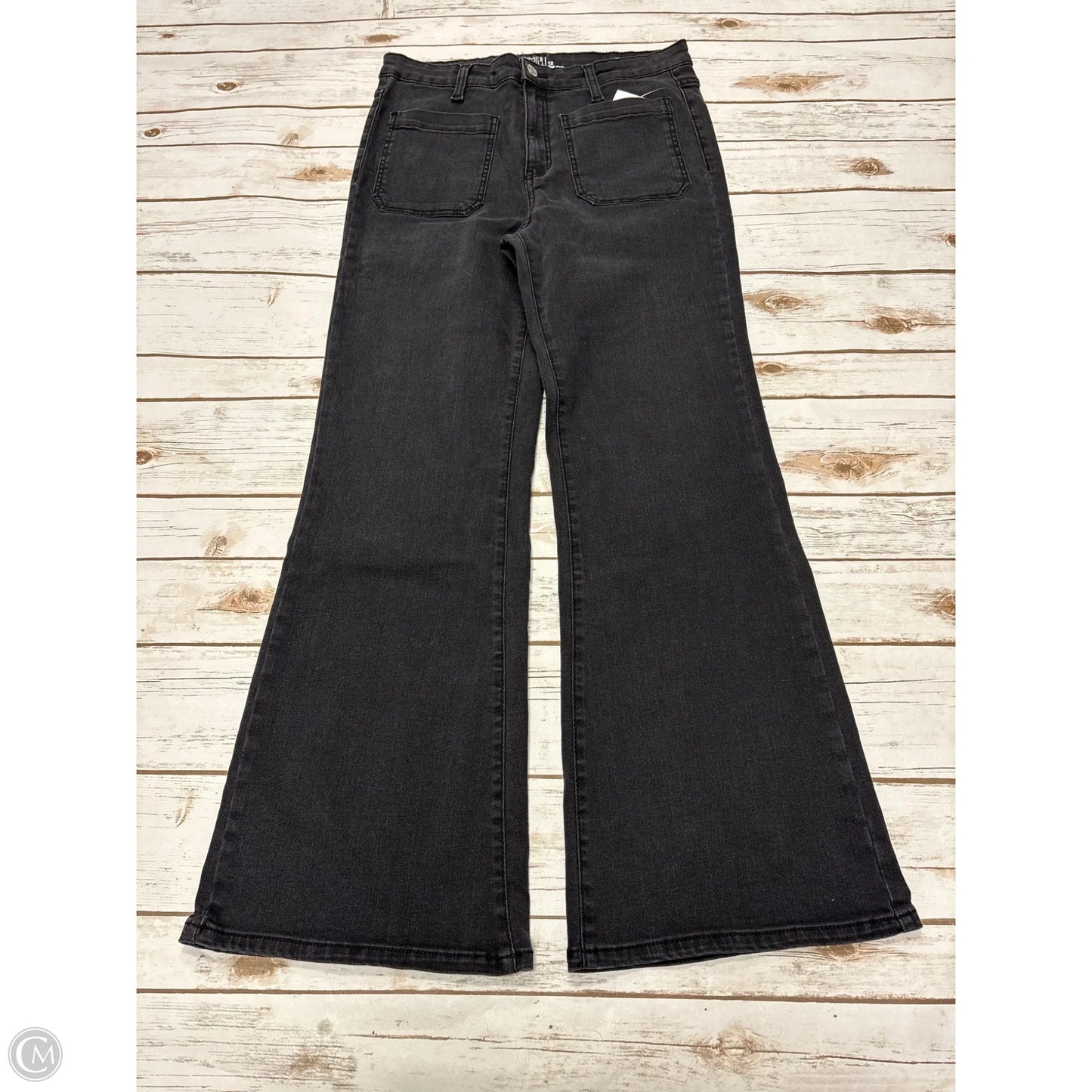 Jeans Flared By Time And Tru In Black, Size: 12