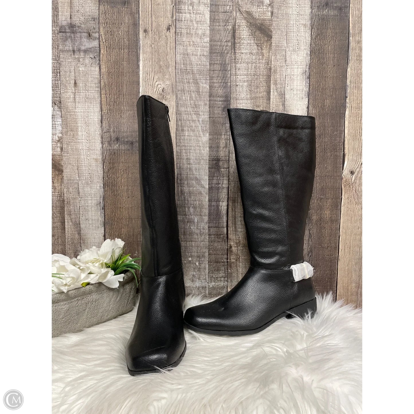 Boots Knee Heels By Comfortview In Black, Size: 9