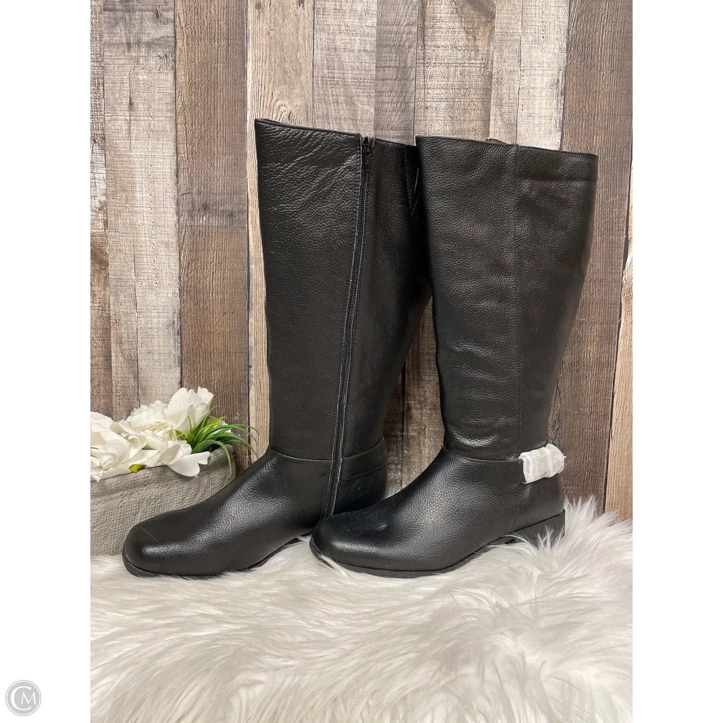 Boots Knee Heels By Comfortview In Black, Size: 9