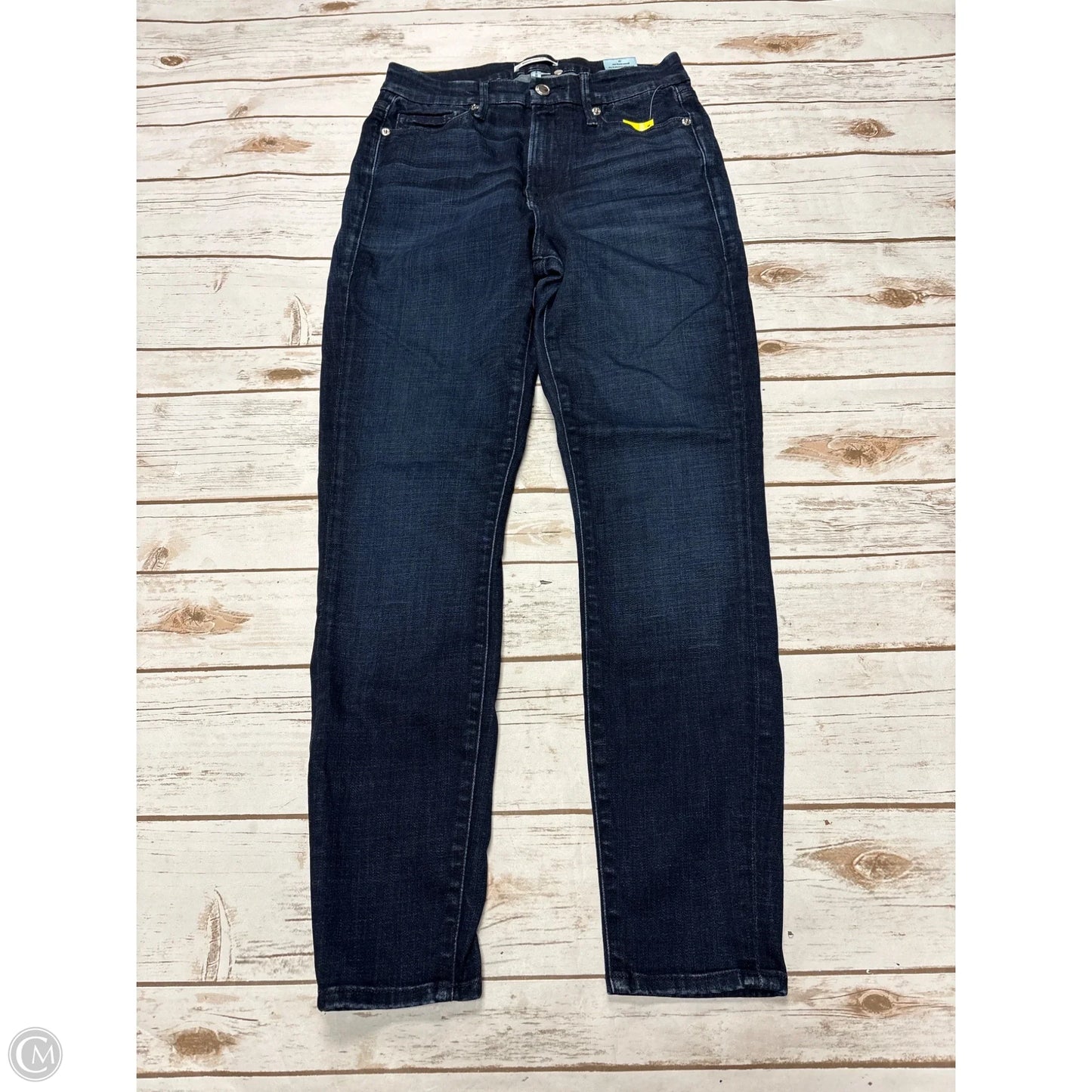 Jeans Skinny By Good American In Blue Denim, Size: 4