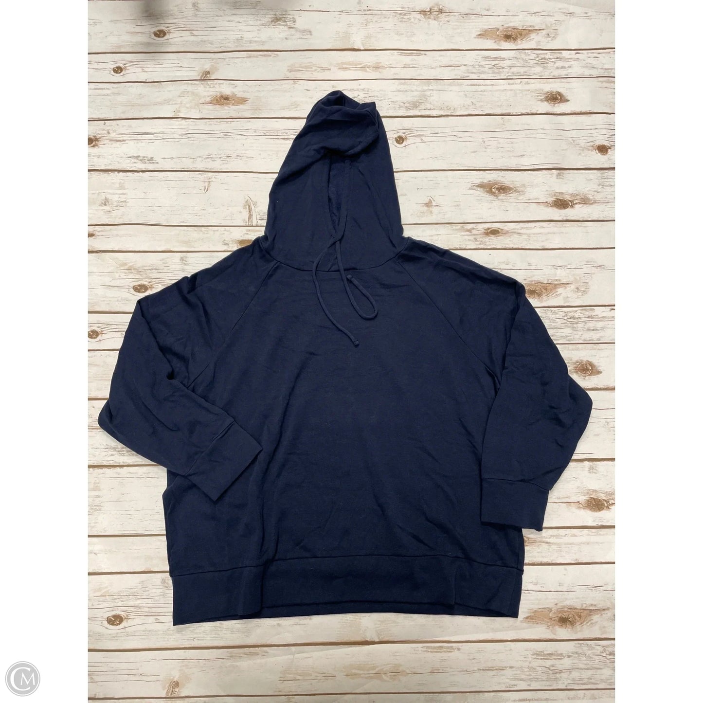 Sweatshirt Hoodie By Eddie Bauer In Navy, Size: Xxl