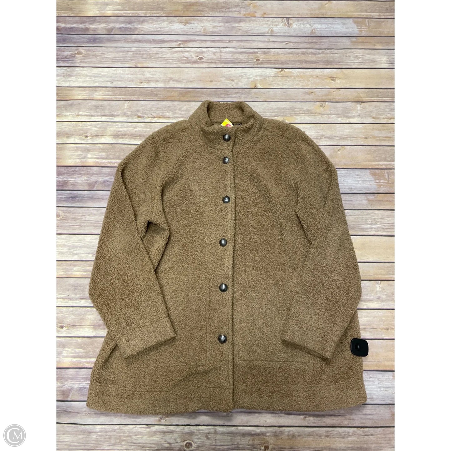 Jacket Faux Fur & Sherpa By Susan Graver In Brown, Size: Xl