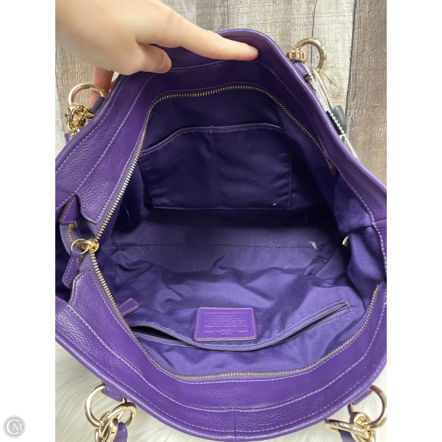 Handbag Designer By Coach, Size: Large