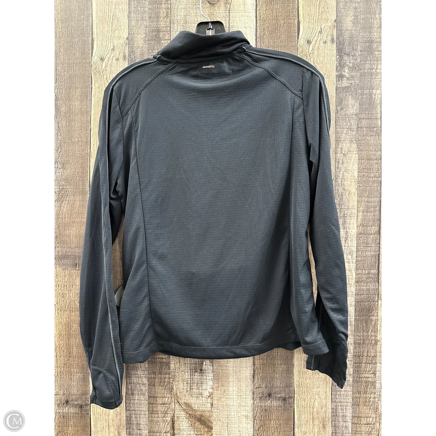 Athletic Top Long Sleeve Collar By Mondetta In Black, Size: M