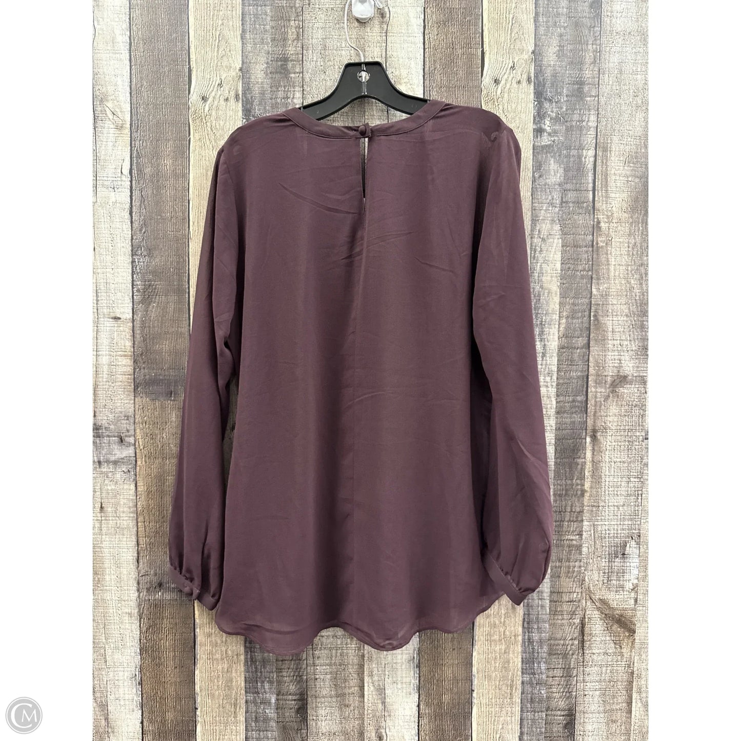 Top Long Sleeve By Cabi In Maroon, Size: M